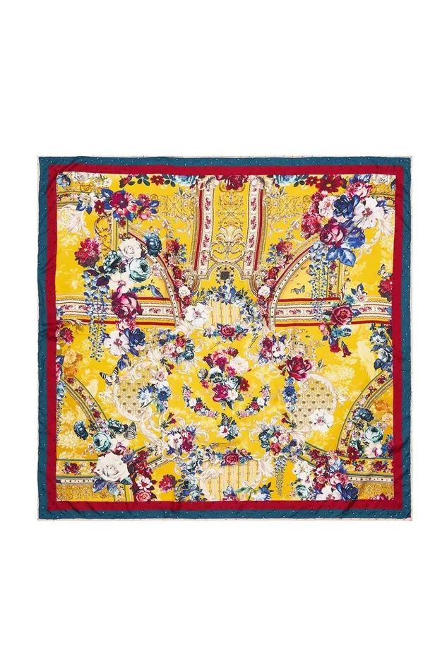 Women Scarves Camilla Large Square Scarf Crowned Roses