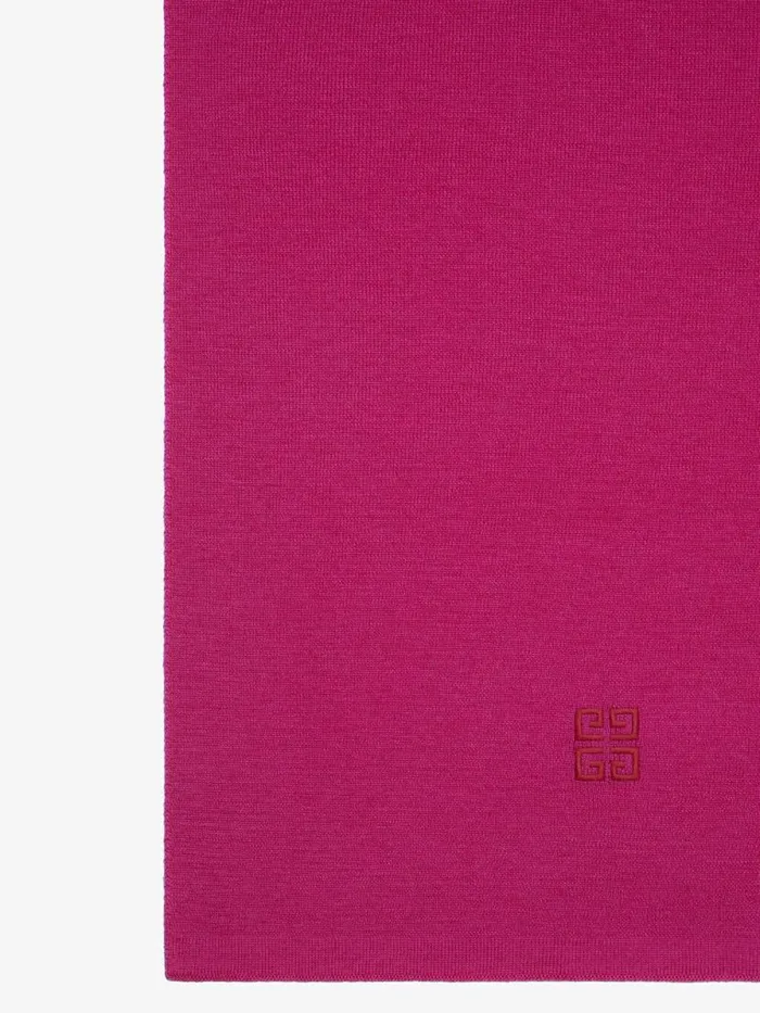 Women Scarves Givenchy GIVENCHY 4G Scarf In Wool Cyclamen Women Scarves Givenchy GIVENCHY 4G Scarf In Wool Cyclamen