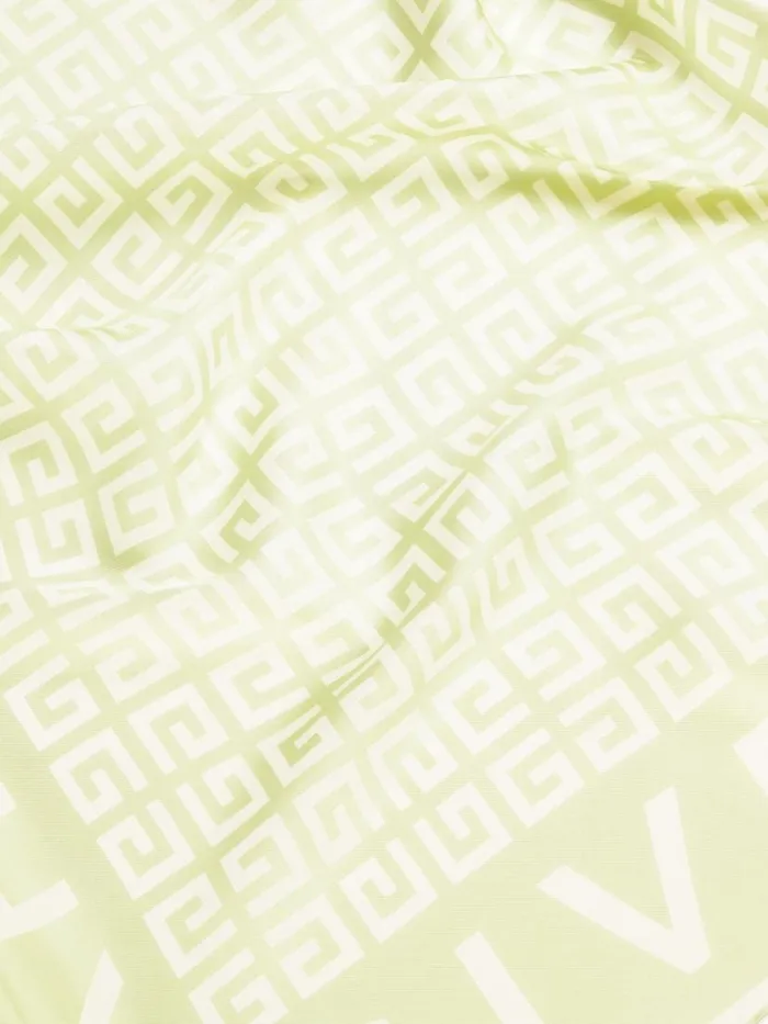 Women Scarves Givenchy GIVENCHY 4G Square In Silk Almond Green Women Scarves Givenchy GIVENCHY 4G Square In Silk Almond Green