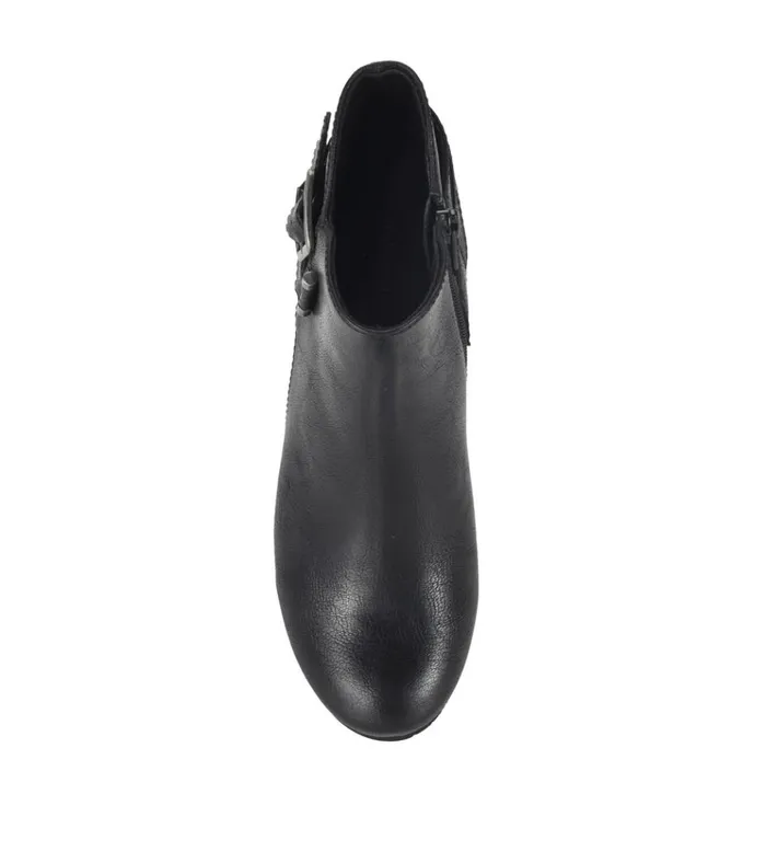Women Serena Wedge Bootie Black Baretraps Booties