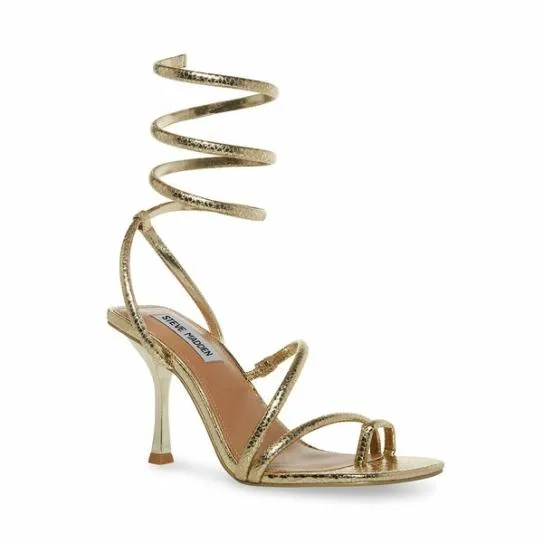 Women SHANTELLE GOLD SNAKE Gold Snake Steve Madden Heels Women SHANTELLE GOLD SNAKE Gold Snake Steve Madden Heels
