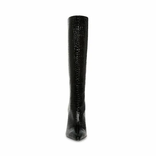 Women SHAYNA BLACK CROCODILE Black Crocodile Steve Madden Boots and Booties Women SHAYNA BLACK CROCODILE Black Crocodile Steve Madden Boots and Booties