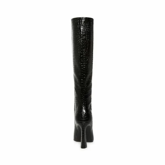 Women SHAYNA BLACK CROCODILE Black Crocodile Steve Madden Boots and Booties Women SHAYNA BLACK CROCODILE Black Crocodile Steve Madden Boots and Booties