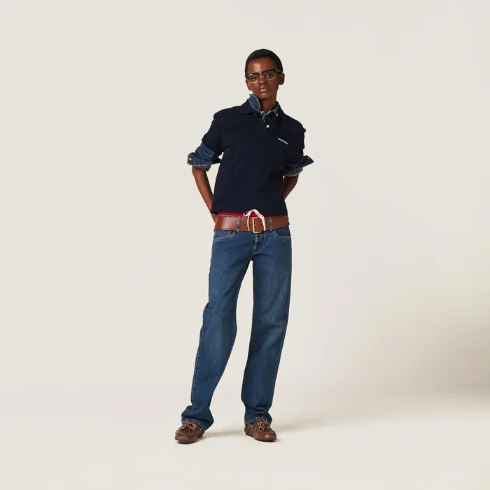Women Shirts And Tops Miu Miu Denim Shirt Navy Women Shirts And Tops Miu Miu Denim Shirt Navy