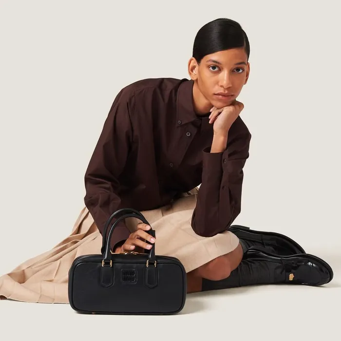 Women Shirts And Tops Miu Miu Poplin Shirt Cocoa Brown Women Shirts And Tops Miu Miu Poplin Shirt Cocoa Brown