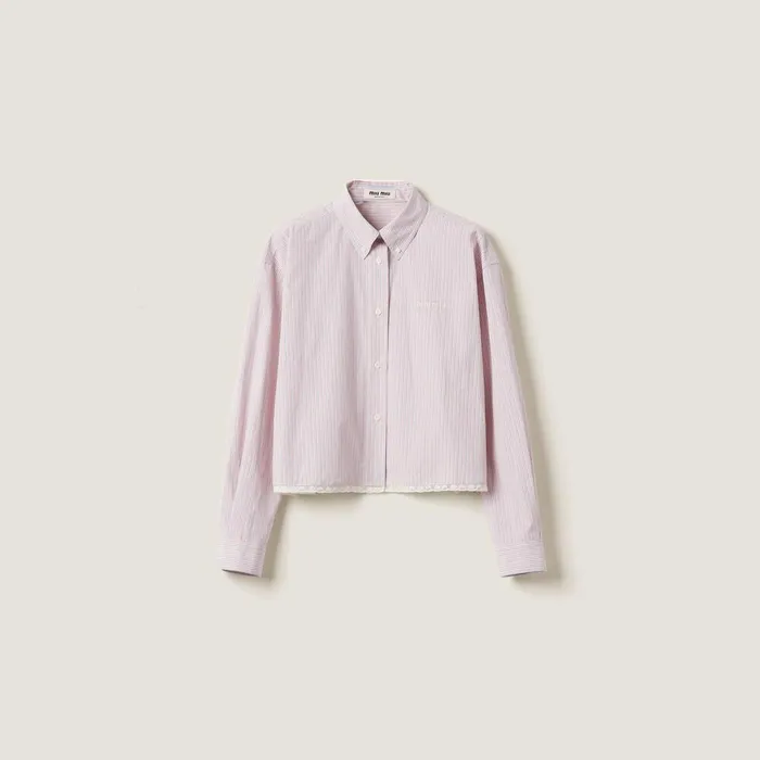 Women Shirts And Tops Miu Miu Striped Shirt Coralwhite