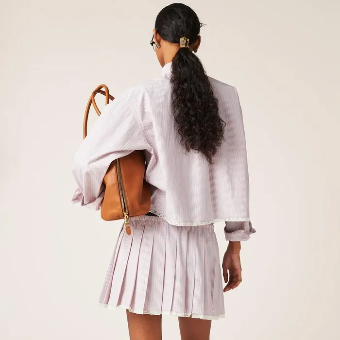 Women Shirts And Tops Miu Miu Striped Shirt Coralwhite Women Shirts And Tops Miu Miu Striped Shirt Coralwhite
