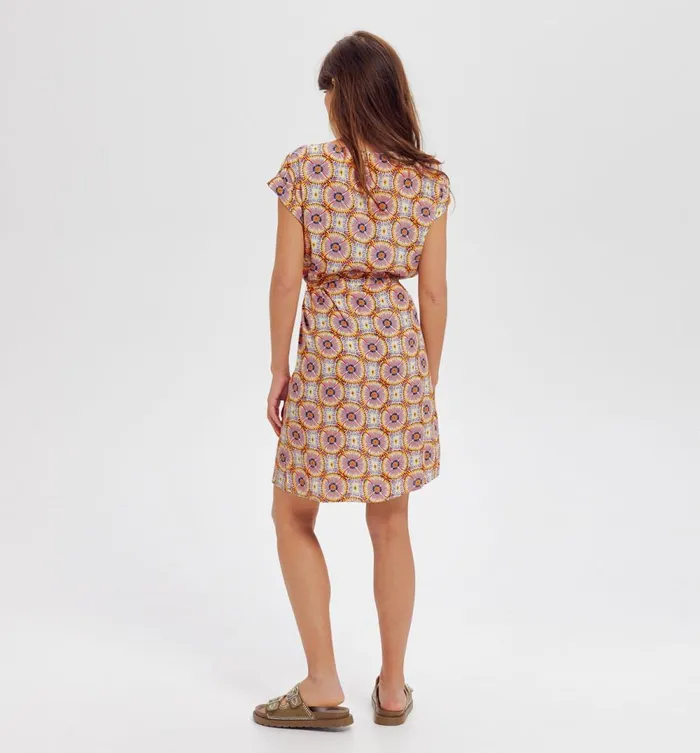 Women Short Dress 8211 Ecru Print Promod Dresses Women Short Dress 8211 Ecru Print Promod Dresses