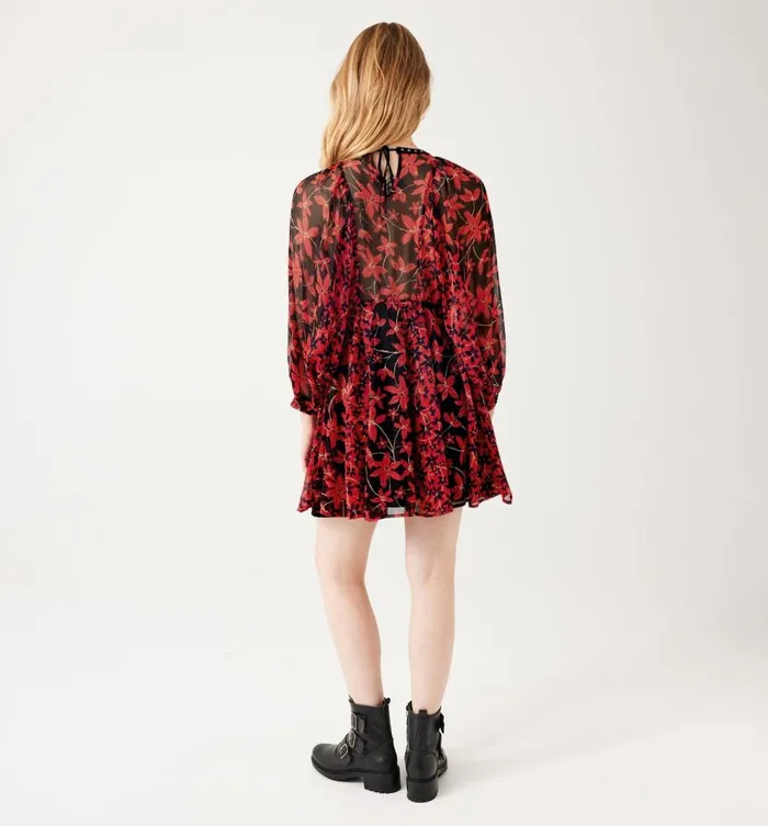 Women Short Patterned Dress 8211 Red Print Promod Dresses Women Short Patterned Dress 8211 Red Print Promod Dresses