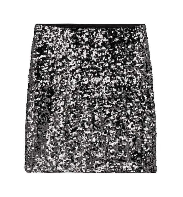 Women Short Sequinned Skirt 8211 Silver Promod Skirts Women Short Sequinned Skirt 8211 Silver Promod Skirts