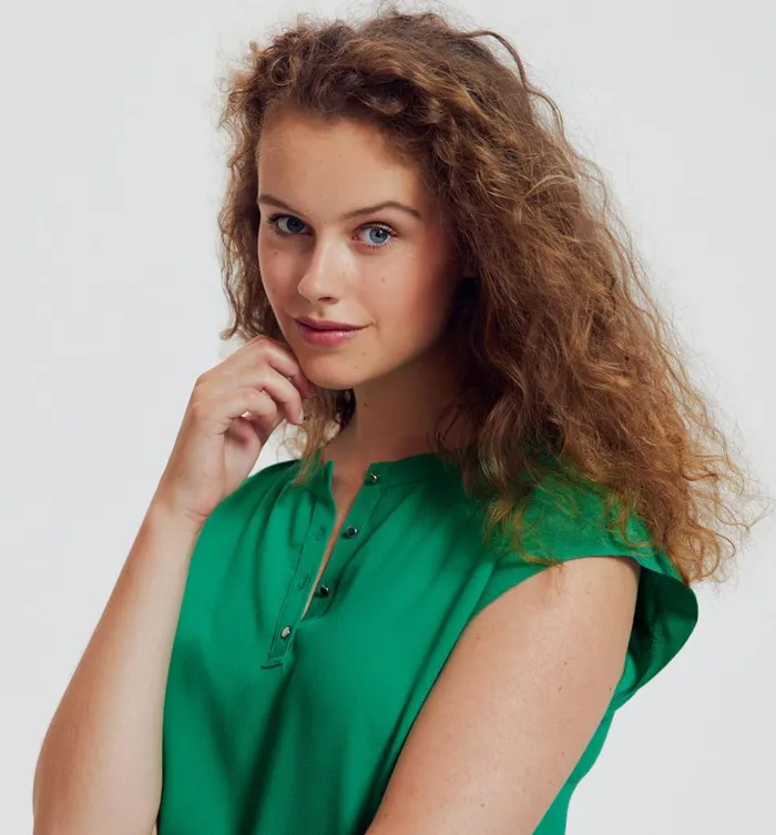 Women ShortSleeved Blouse 8211 Light Green Promod Shirts And Tunics Women ShortSleeved Blouse 8211 Light Green Promod Shirts And Tunics