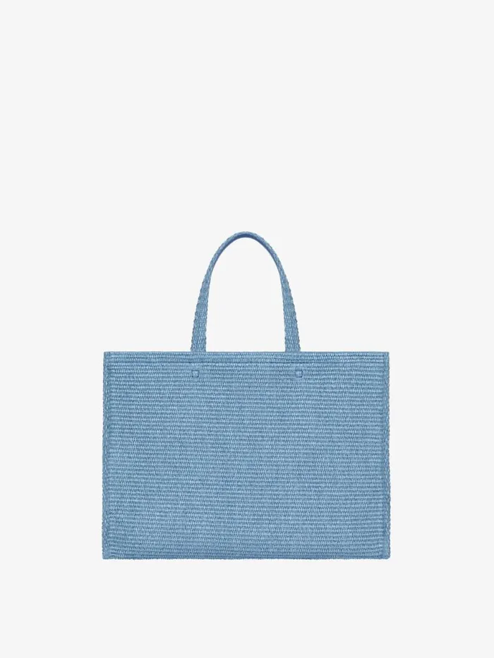 Women Shoulder Bags Givenchy Medium GTote Bag In Raffia Denim Blue Women Shoulder Bags Givenchy Medium GTote Bag In Raffia Denim Blue