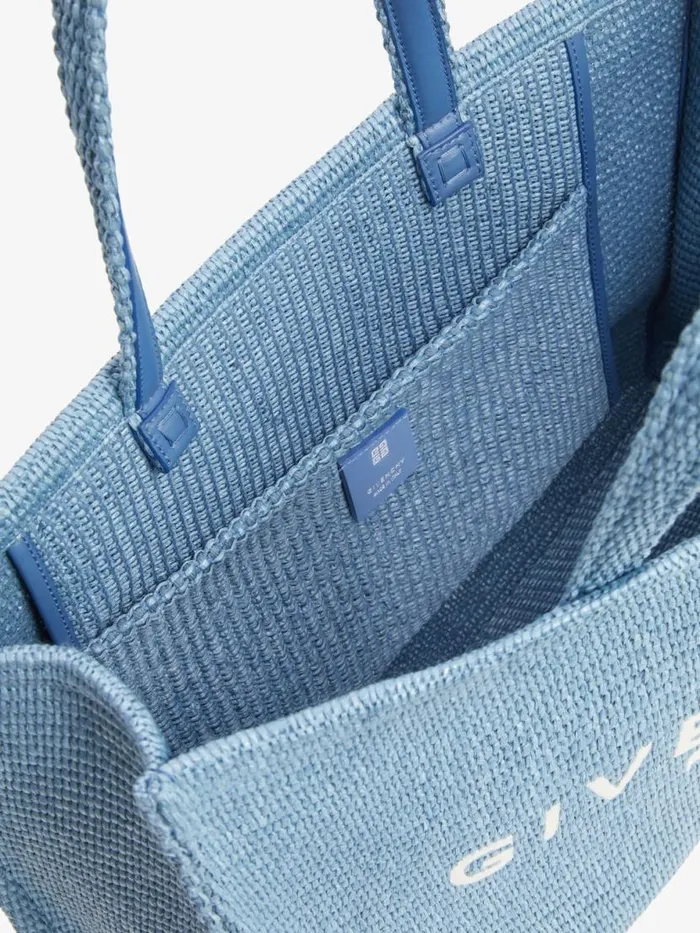Women Shoulder Bags Givenchy Medium GTote Bag In Raffia Denim Blue Women Shoulder Bags Givenchy Medium GTote Bag In Raffia Denim Blue