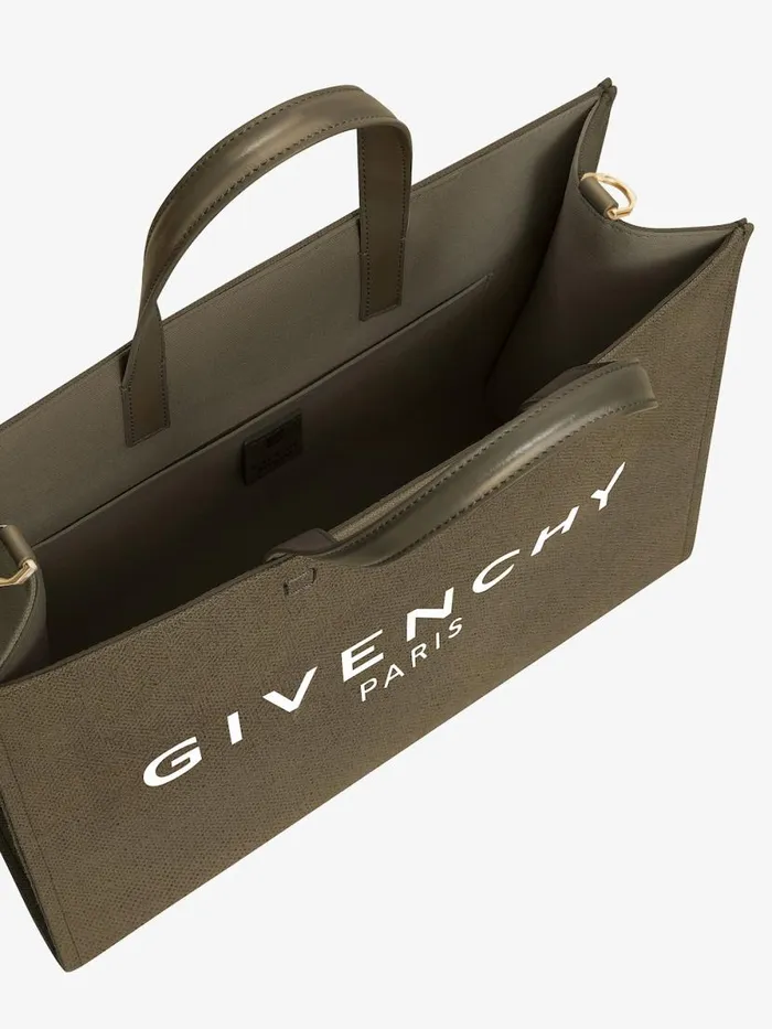 Women Shoulder Bags Givenchy Medium GTote Shopping Bag In Canvas Dark Khaki Women Shoulder Bags Givenchy Medium GTote Shopping Bag In Canvas Dark Khaki