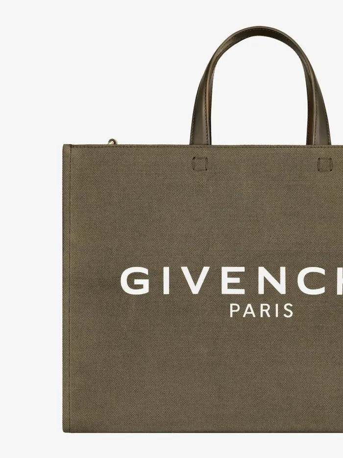 Women Shoulder Bags Givenchy Medium GTote Shopping Bag In Canvas Dark Khaki Women Shoulder Bags Givenchy Medium GTote Shopping Bag In Canvas Dark Khaki