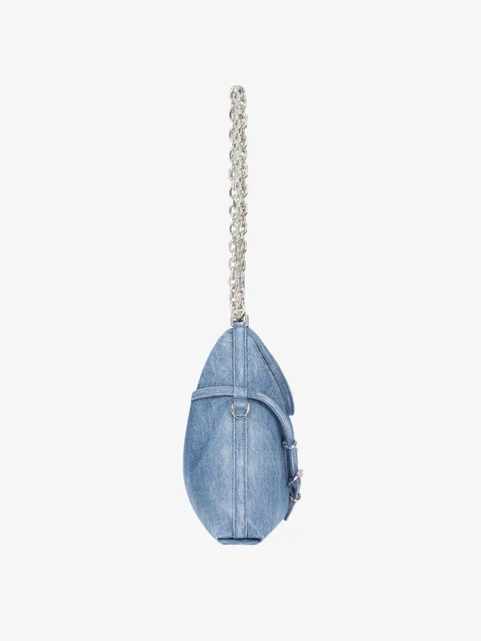 Women Shoulder Bags Givenchy Medium Voyou Chain Bag In Washed Denim Medium Blue Women Shoulder Bags Givenchy Medium Voyou Chain Bag In Washed Denim Medium Blue