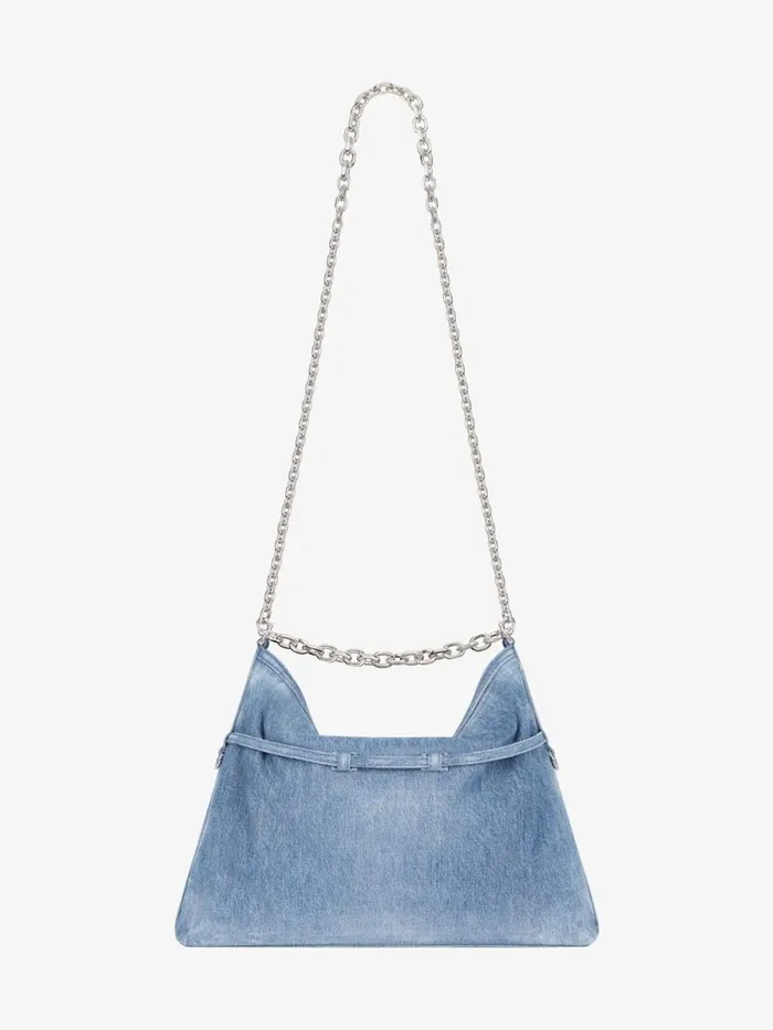 Women Shoulder Bags Givenchy Medium Voyou Chain Bag In Washed Denim Medium Blue Women Shoulder Bags Givenchy Medium Voyou Chain Bag In Washed Denim Medium Blue