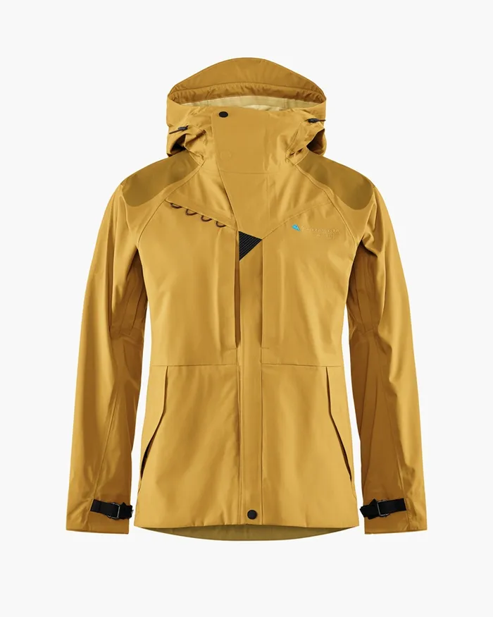 Women Skirner Cutan Jacket Amber Gold Klttermusen Waterproof Jackets