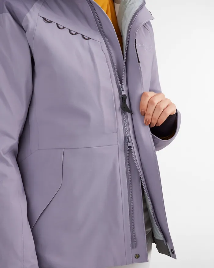 Women Skirner Cutan Jacket Amber Gold Klttermusen Waterproof Jackets