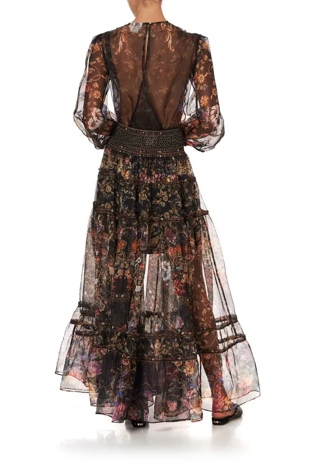 Women Skirts Camilla 4 Tiered Gathered Skirt Blushing Manor