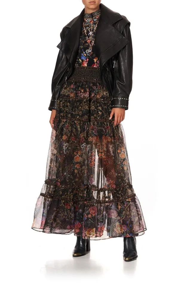 Women Skirts Camilla 4 Tiered Gathered Skirt Blushing Manor