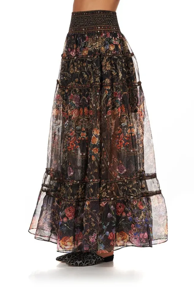Women Skirts Camilla 4 Tiered Gathered Skirt Blushing Manor