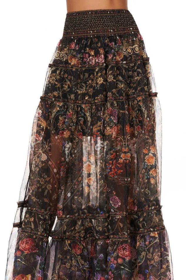 Women Skirts Camilla 4 Tiered Gathered Skirt Blushing Manor