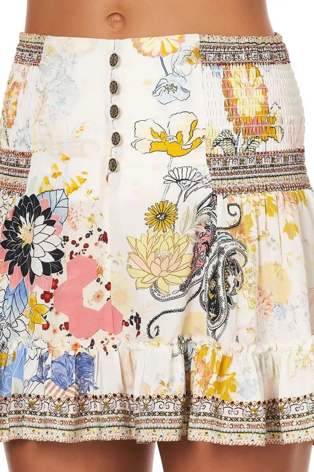 Women Skirts Camilla Button Down Frill Skirt Britain Bouquet
