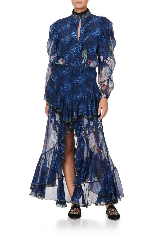 Women Skirts Camilla Maxi Skirt With Double Frill Camden Moon