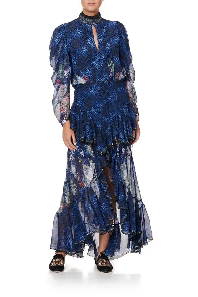 Women Skirts Camilla Maxi Skirt With Double Frill Camden Moon