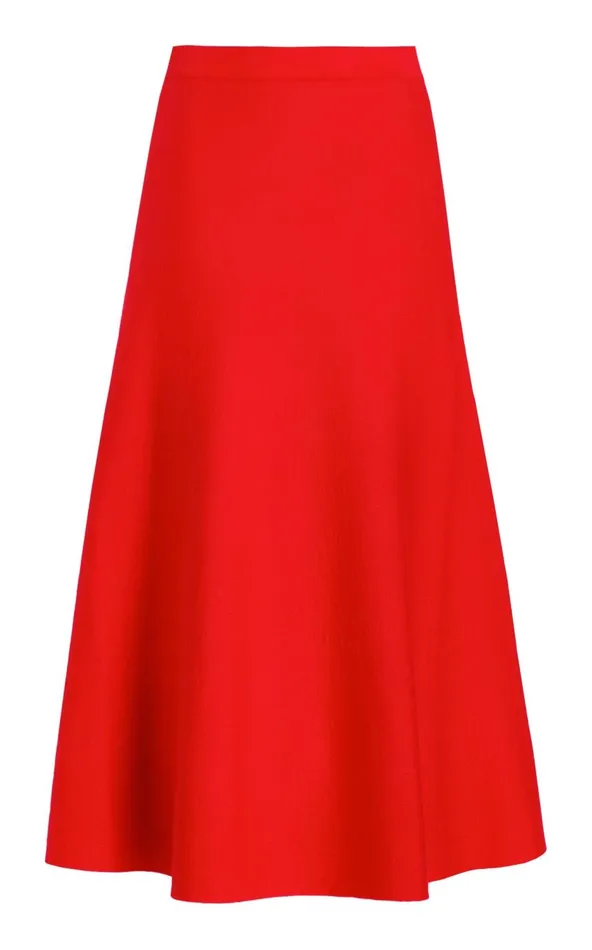 Women Skirts Gabriela Hearst Freddie Knit Skirt In Red Topaz Merino Wool Cashmere
