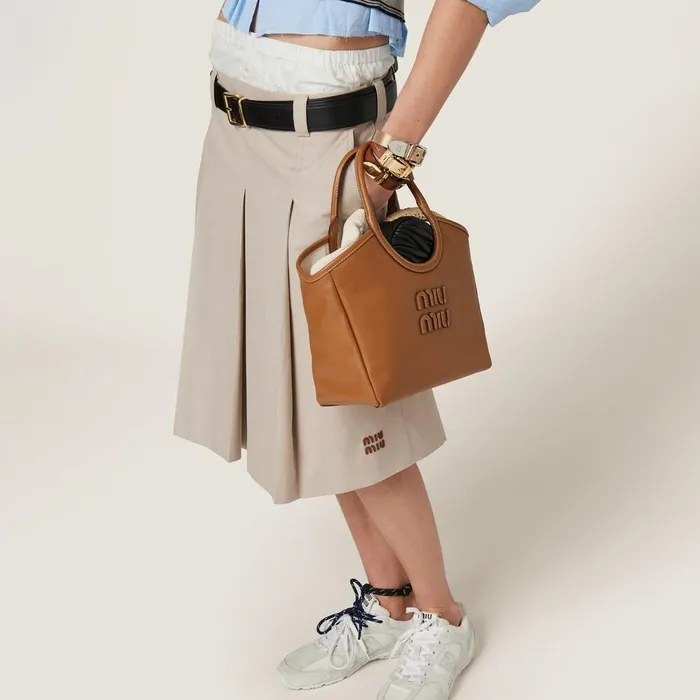 Women Skirts Miu Miu Panama Cotton Skirt Limestone Women Skirts Miu Miu Panama Cotton Skirt Limestone