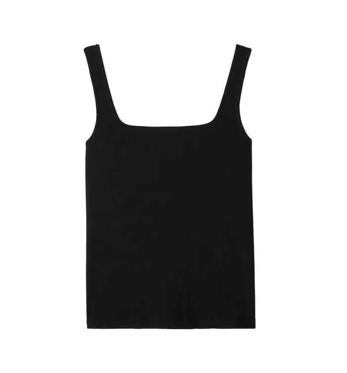 Women Sleeveless Jersey Top 8211 Black Promod Tops Women Sleeveless Jersey Top 8211 Black Promod Tops