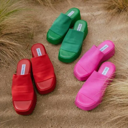 Women SLINKY30 HOT PINK Hot Pink Steve Madden Sandals Women SLINKY30 HOT PINK Hot Pink Steve Madden Sandals