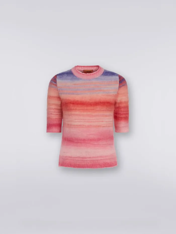 Women Slub Mohair Jumper Pink Missoni Knitwear