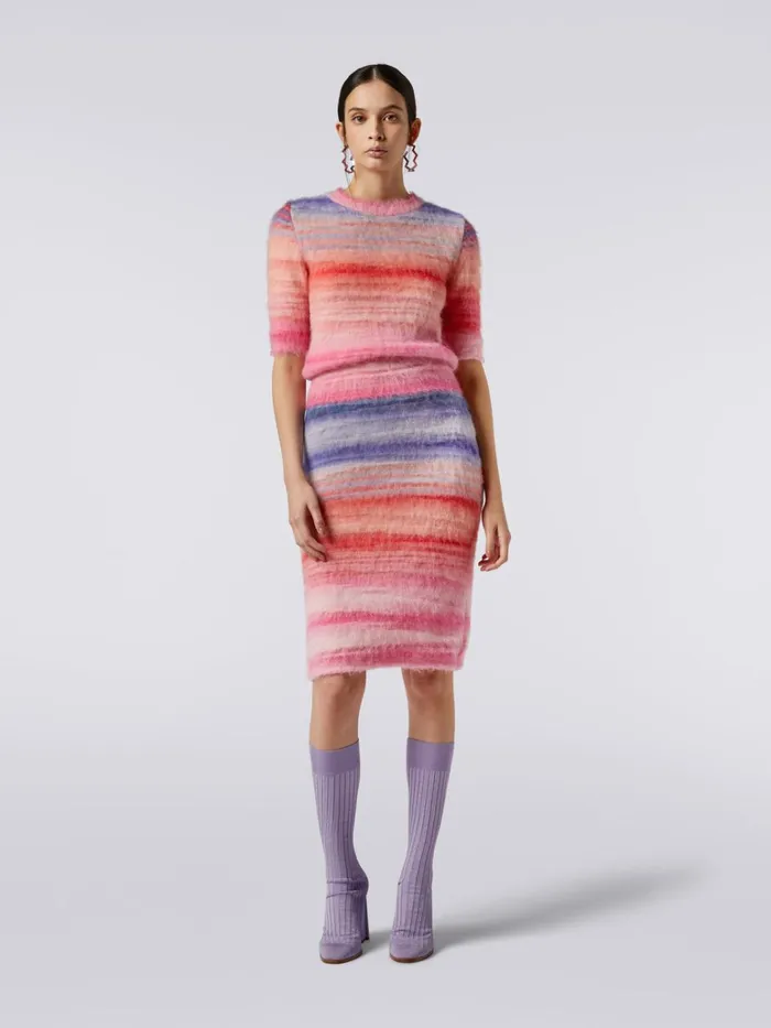 Women Slub Mohair Jumper Pink Missoni Knitwear Women Slub Mohair Jumper Pink Missoni Knitwear