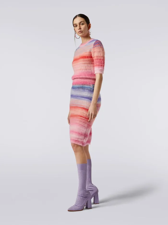 Women Slub Mohair Jumper Pink Missoni Knitwear Women Slub Mohair Jumper Pink Missoni Knitwear
