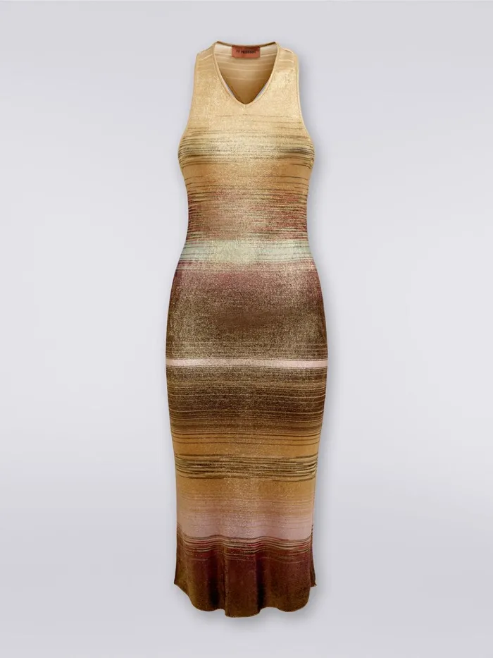 Women Slub Viscose Dress Multicoloured Missoni Dresses