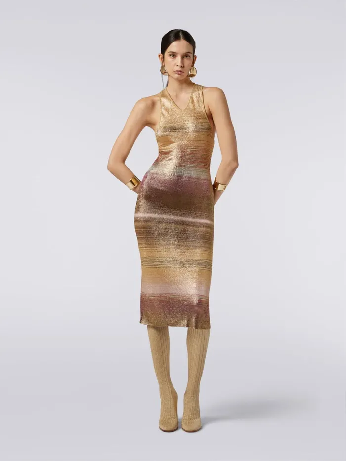 Women Slub Viscose Dress Multicoloured Missoni Dresses Women Slub Viscose Dress Multicoloured Missoni Dresses