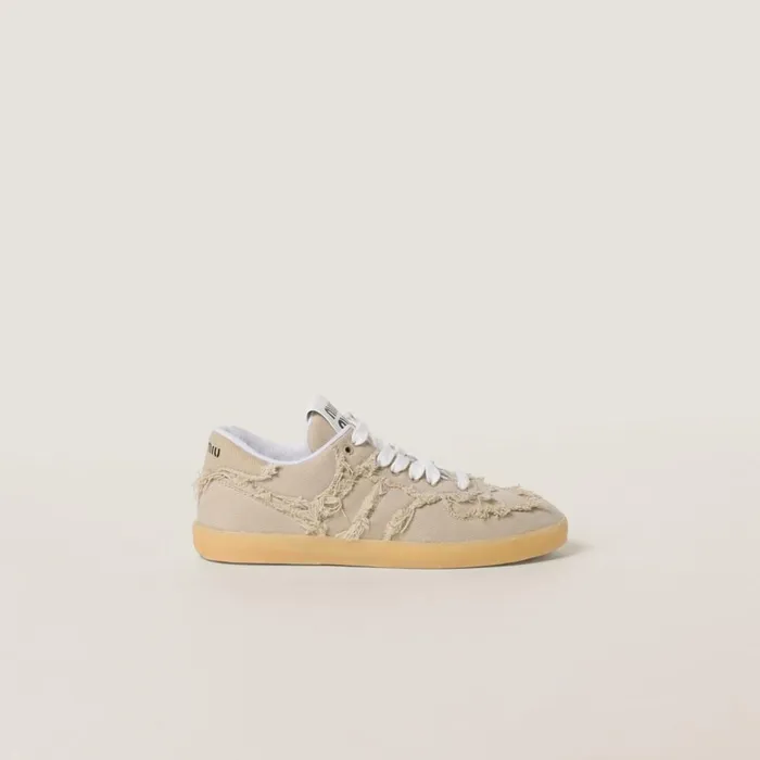 Women Sneakers Miu Miu Denim Sneakers Colonial Beige Women Sneakers Miu Miu Denim Sneakers Colonial Beige