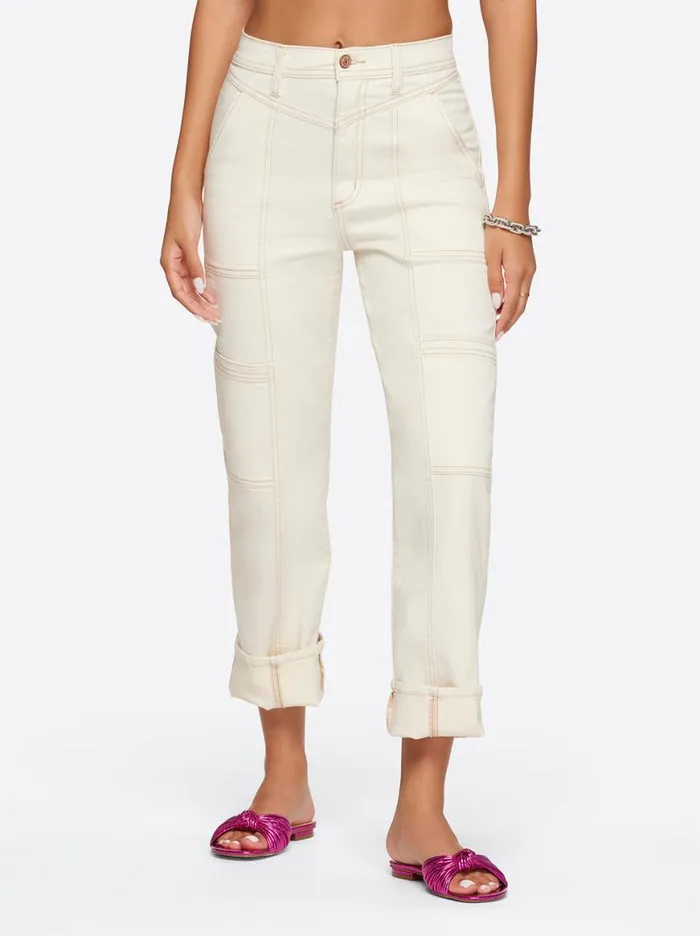 Women Straight Cargo Ankle In Ecru Jessica Simpson Bottoms