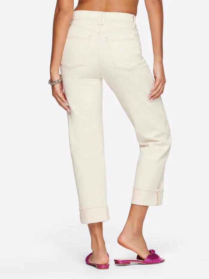Women Straight Cargo Ankle In Ecru Jessica Simpson Bottoms