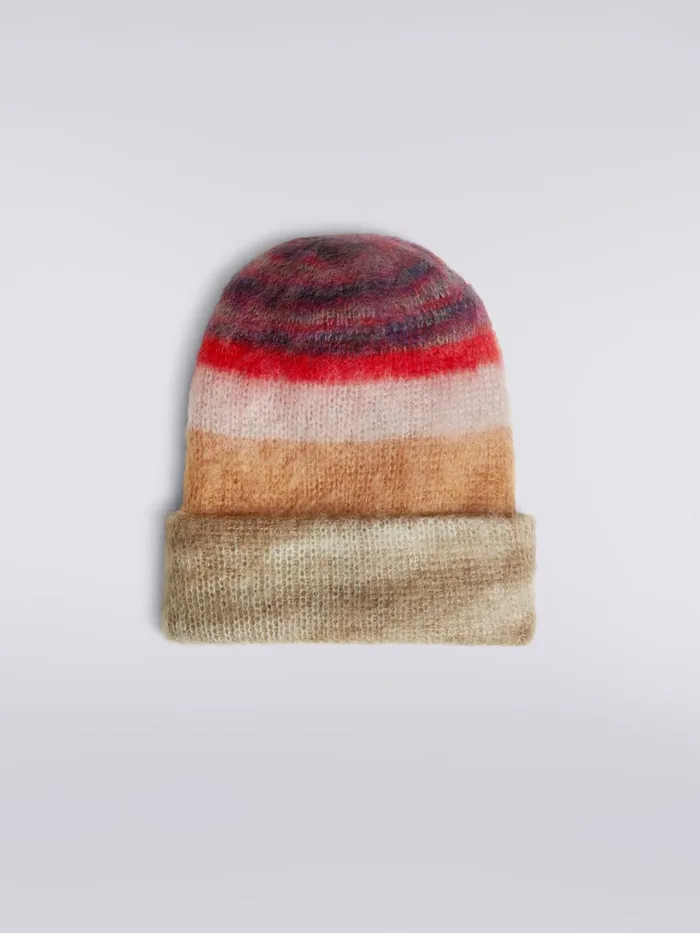 Women Striped Mohair Blend Hat Multicoloured Missoni Hats