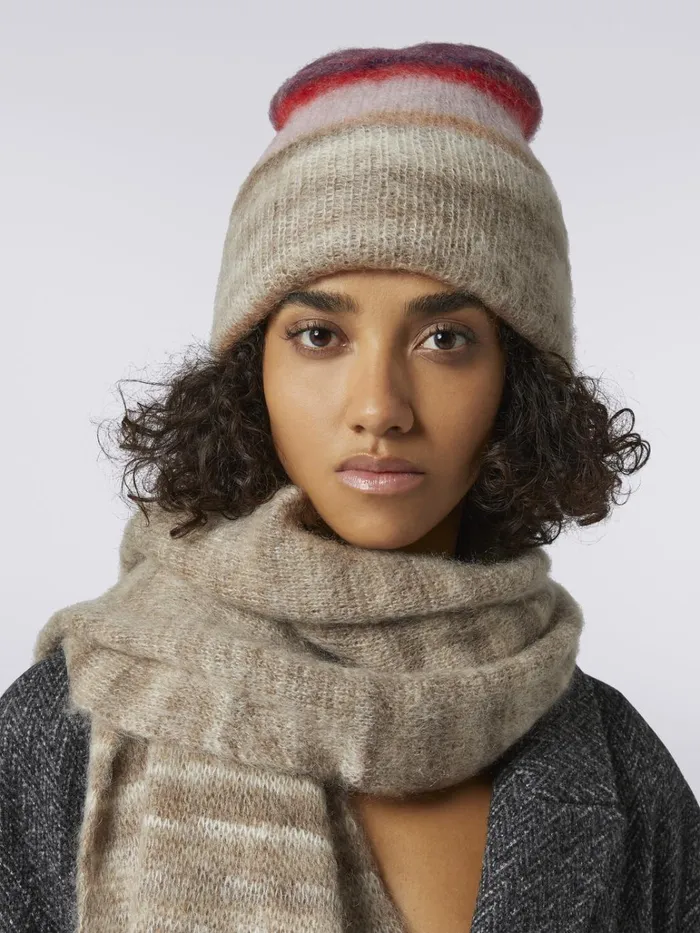 Women Striped Mohair Blend Hat Multicoloured Missoni Hats Women Striped Mohair Blend Hat Multicoloured Missoni Hats