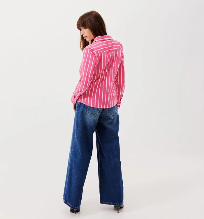 Women Striped Shirt 8211 Pink Stripes Promod Shirts And Tunics Women Striped Shirt 8211 Pink Stripes Promod Shirts And Tunics
