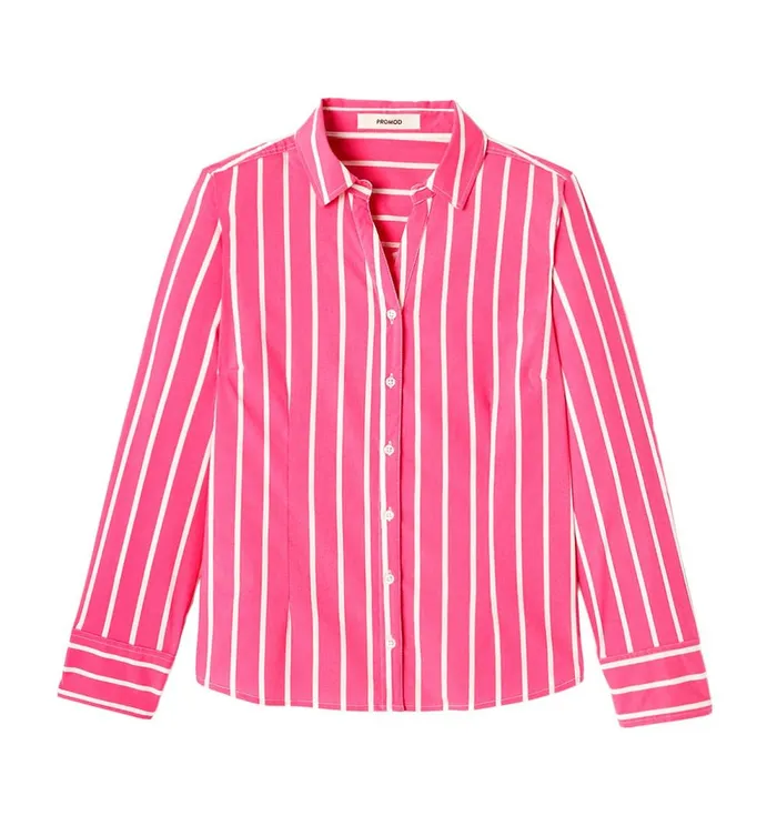 Women Striped Shirt 8211 Pink Stripes Promod Shirts And Tunics Women Striped Shirt 8211 Pink Stripes Promod Shirts And Tunics