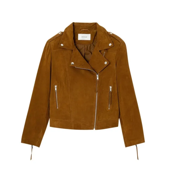 Women Suede Leather Jacket 8211 Beige Promod Jackets Women Suede Leather Jacket 8211 Beige Promod Jackets