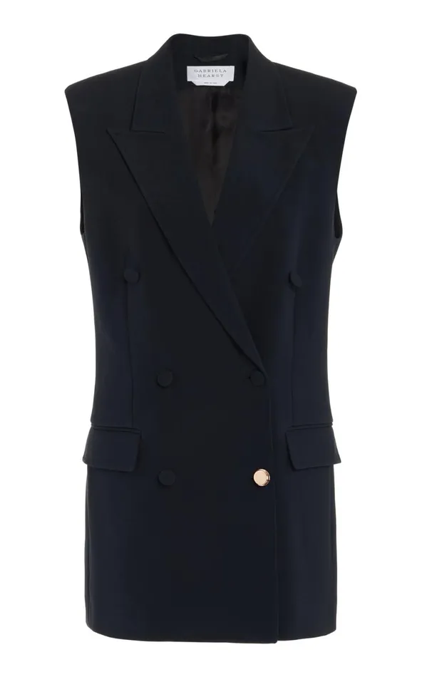 Women Suits Gabriela Hearst Mayte Vest In Black Sportswear Wool