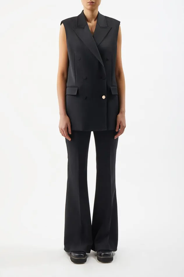 Women Suits Gabriela Hearst Mayte Vest In Black Sportswear Wool