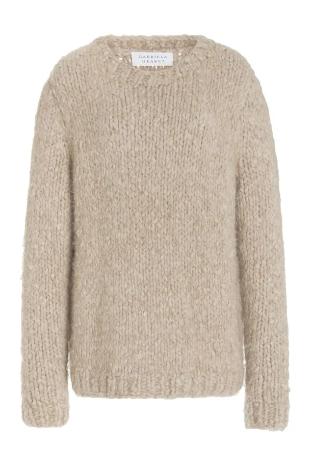 Women Sweaters and Turtlenecks Gabriela Hearst Lawrence Knit Sweater In Oatmeal Welfat Cashmere